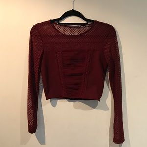 Burgundy top